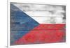 Czech Republic Country Flag - Barnwood Painting-Lantern Press-Framed Art Print