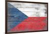 Czech Republic Country Flag - Barnwood Painting-Lantern Press-Framed Art Print