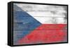 Czech Republic Country Flag - Barnwood Painting-Lantern Press-Framed Stretched Canvas