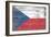 Czech Republic Country Flag - Barnwood Painting-Lantern Press-Framed Art Print