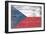 Czech Republic Country Flag - Barnwood Painting-Lantern Press-Framed Art Print