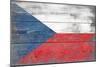 Czech Republic Country Flag - Barnwood Painting-Lantern Press-Mounted Art Print