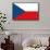 Czech Republic Country Flag - Letterpress-Lantern Press-Framed Stretched Canvas displayed on a wall