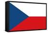 Czech Republic Country Flag - Letterpress-Lantern Press-Framed Stretched Canvas