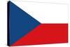 Czech Republic Country Flag - Letterpress-Lantern Press-Stretched Canvas