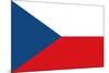 Czech Republic Country Flag - Letterpress-Lantern Press-Mounted Premium Giclee Print
