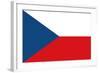 Czech Republic Country Flag - Letterpress-Lantern Press-Framed Art Print