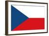 Czech Republic Country Flag - Letterpress-Lantern Press-Framed Art Print