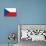 Czech Republic Country Flag - Letterpress-Lantern Press-Art Print displayed on a wall