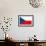 Czech Republic Country Flag - Letterpress-Lantern Press-Framed Art Print displayed on a wall