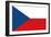 Czech Republic Country Flag - Letterpress-Lantern Press-Framed Art Print