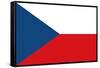 Czech Republic Country Flag - Letterpress-Lantern Press-Framed Stretched Canvas