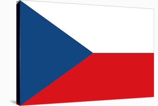 Czech Republic Country Flag - Letterpress-Lantern Press-Stretched Canvas