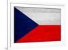 Czech Republic Flag Design with Wood Patterning - Flags of the World Series-Philippe Hugonnard-Framed Art Print