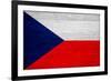 Czech Republic Flag Design with Wood Patterning - Flags of the World Series-Philippe Hugonnard-Framed Art Print
