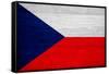 Czech Republic Flag Design with Wood Patterning - Flags of the World Series-Philippe Hugonnard-Framed Stretched Canvas