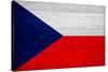 Czech Republic Flag Design with Wood Patterning - Flags of the World Series-Philippe Hugonnard-Stretched Canvas