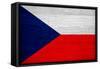 Czech Republic Flag Design with Wood Patterning - Flags of the World Series-Philippe Hugonnard-Framed Stretched Canvas