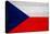 Czech Republic Flag Design with Wood Patterning - Flags of the World Series-Philippe Hugonnard-Stretched Canvas