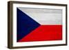 Czech Republic Flag Design with Wood Patterning - Flags of the World Series-Philippe Hugonnard-Framed Art Print