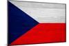 Czech Republic Flag Design with Wood Patterning - Flags of the World Series-Philippe Hugonnard-Mounted Art Print