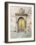 Czech Republic, Jicin. Doorway entrance to a church in the historic town of Jicin.-Julie Eggers-Framed Photographic Print