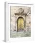 Czech Republic, Jicin. Doorway entrance to a church in the historic town of Jicin.-Julie Eggers-Framed Photographic Print