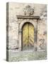 Czech Republic, Jicin. Doorway entrance to a church in the historic town of Jicin.-Julie Eggers-Stretched Canvas