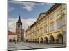 Czech Republic, Jicin. Main square surrounded by historic buildings.-Julie Eggers-Mounted Photographic Print