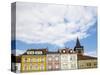 Czech Republic, Jicin. Main square surrounded by historic buildings.-Julie Eggers-Stretched Canvas