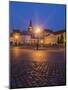 Czech Republic, Jicin. Main square with historic buildings in twilight.-Julie Eggers-Mounted Photographic Print