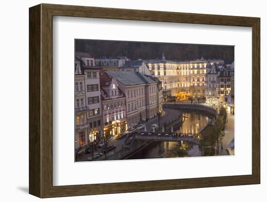 Czech Republic, Karlovy Vary. City Overlook of Carlsbad at Dusk-Emily Wilson-Framed Photographic Print