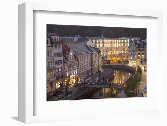 Czech Republic, Karlovy Vary. City Overlook of Carlsbad at Dusk-Emily Wilson-Framed Photographic Print