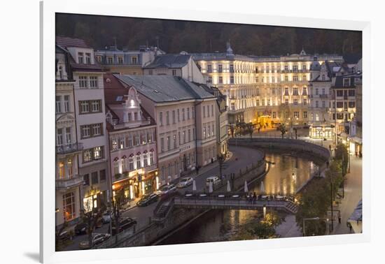 Czech Republic, Karlovy Vary. City Overlook of Carlsbad at Dusk-Emily Wilson-Framed Photographic Print