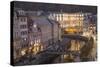 Czech Republic, Karlovy Vary. City Overlook of Carlsbad at Dusk-Emily Wilson-Stretched Canvas