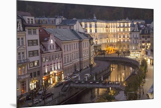 Czech Republic, Karlovy Vary. City Overlook of Carlsbad at Dusk-Emily Wilson-Mounted Premium Photographic Print