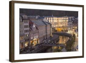 Czech Republic, Karlovy Vary. City Overlook of Carlsbad at Dusk-Emily Wilson-Framed Photographic Print