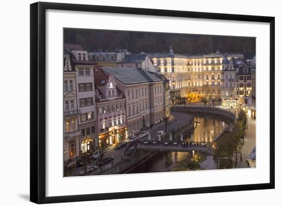 Czech Republic, Karlovy Vary. City Overlook of Carlsbad at Dusk-Emily Wilson-Framed Photographic Print