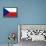 Czech Republic National Flag Poster Print-null-Framed Poster displayed on a wall