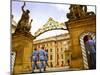 Czech Republic, Prague; a Castle Guard in Uniform Holding His Post at the Gate-Ken Sciclina-Mounted Photographic Print