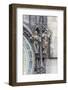 Czech Republic, Prague, Astronomical Clock, Skeleton and Turk Statue-Rob Tilley-Framed Photographic Print