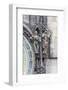 Czech Republic, Prague, Astronomical Clock, Skeleton and Turk Statue-Rob Tilley-Framed Photographic Print