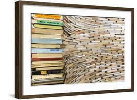 Czech Republic, Prague. Book Sculpture at Prague City Library-Jaynes Gallery-Framed Photographic Print