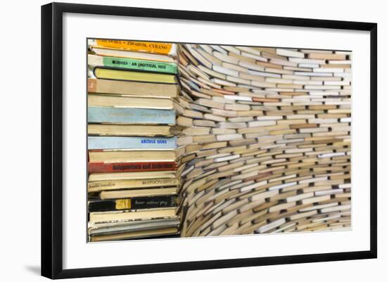 Czech Republic, Prague. Book Sculpture at Prague City Library-Jaynes Gallery-Framed Photographic Print