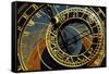 Czech Republic, Prague. Close-up of astronomical clock in Old Town Square.-Jaynes Gallery-Framed Stretched Canvas