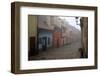 Czech Republic, Prague. Houses of Golden Little Street in Morning Fog-Petr Bednarik-Framed Photographic Print