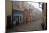 Czech Republic, Prague. Houses of Golden Little Street in Morning Fog-Petr Bednarik-Mounted Photographic Print