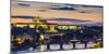 Czech Republic, Prague. Prague Castle, Pazsky Hrad, and the Vltava River at sunset from the Vysehra-Jason Langley-Mounted Photographic Print