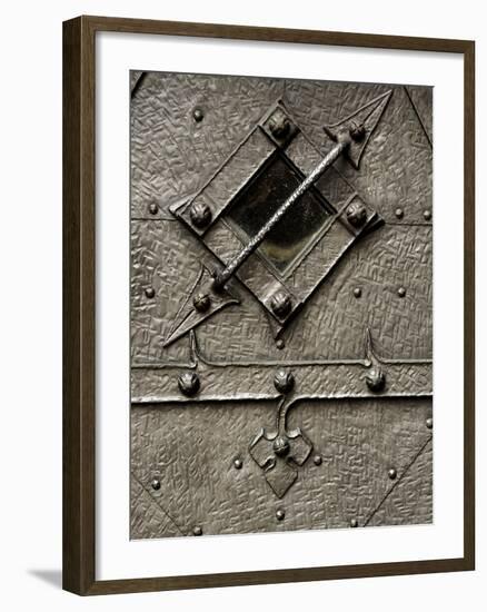 Czech Republic, Prague. Small Metal Window Detail-Petr Bednarik-Framed Photographic Print