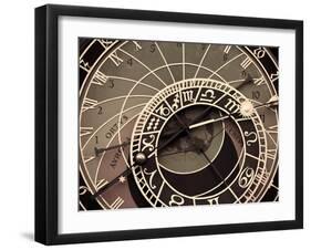 Czech Republic, Prague, Stare Mesto (Old Town), Astronomical Clock on Old Town Hall-Michele Falzone-Framed Photographic Print